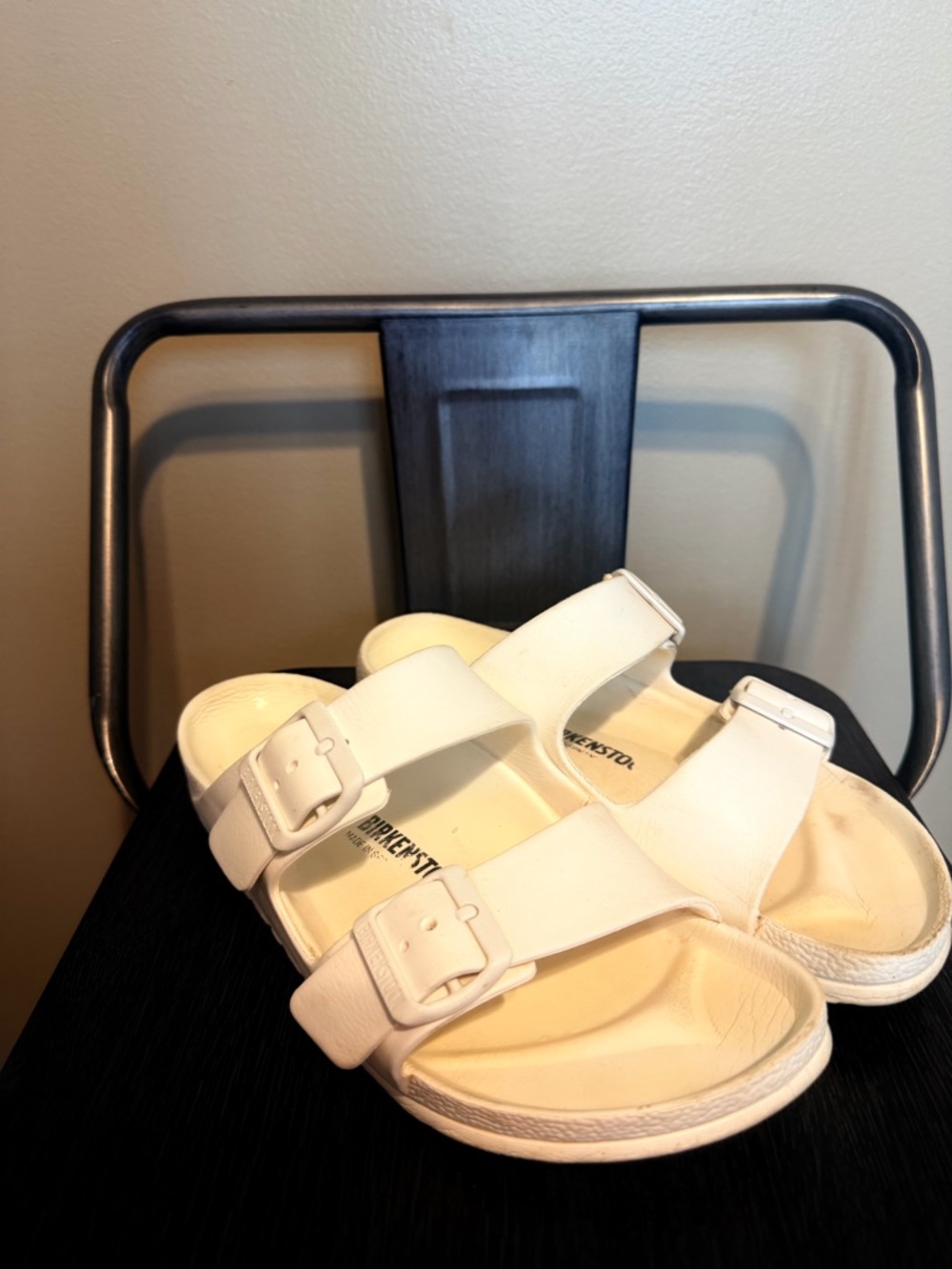 Birkenstock Eva Unisex Arizona Sandals White 38 - Picture 16 of 16